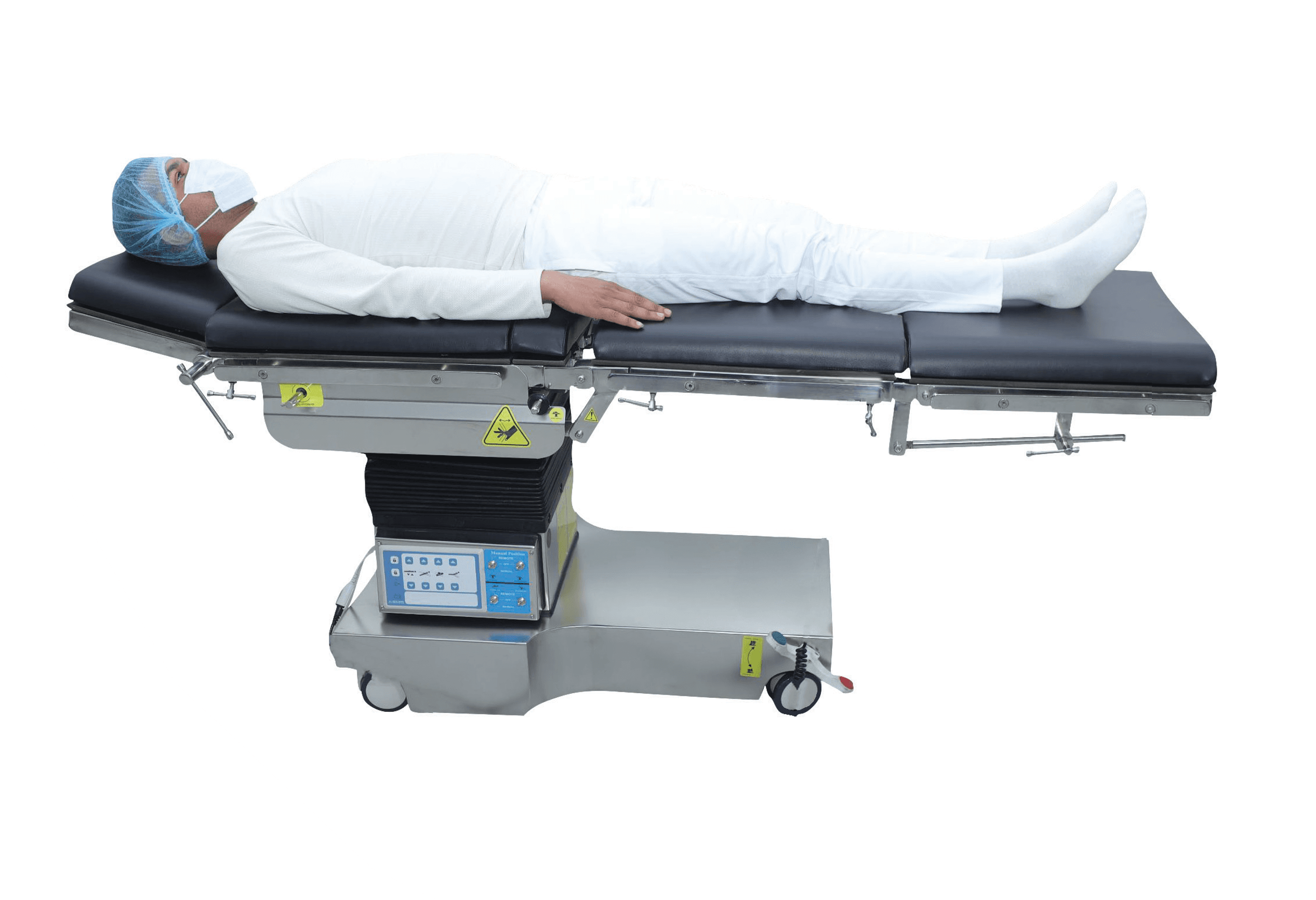 Motorized Operating Table (C-Arm Compatible, Top-Sliding, Center Locking Wheel)