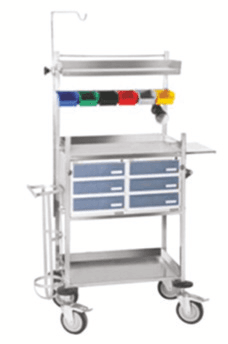 Crash Cart Trolley SS304